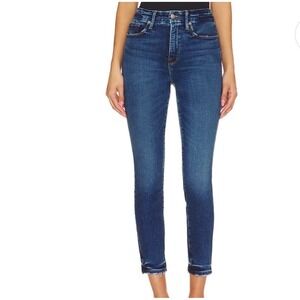 Good American good legs skinny cropped in indigo blue jeans crop ankle size 8 29